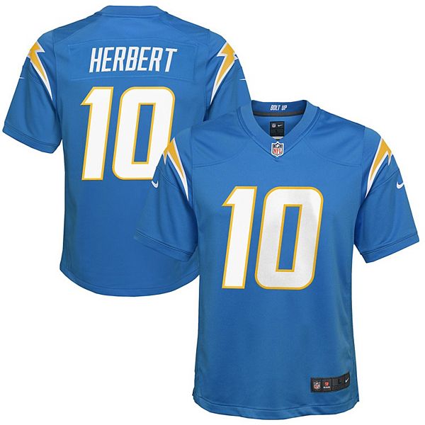 Justin Herbert Loas Angeles Chargers Jersey Impact Frame