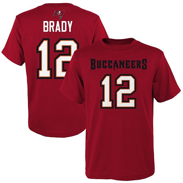 Newborn Tom Brady Red Tampa Bay Buccaneers Mainliner Player Name & Number Bodysuit