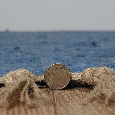 Linon Verginia Berber Blue Rug