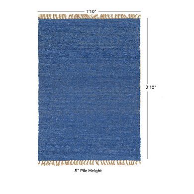 Linon Verginia Berber Blue Rug