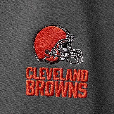 Men's Dunbrooke Charcoal Cleveland Browns Circle Archer Softshell Full-Zip Vest