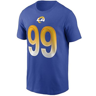 Men's Nike Aaron Donald Royal Los Angeles Rams Name & Number T-Shirt