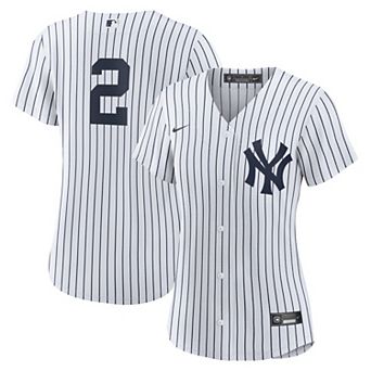 Women's Nike Derek Jeter White/Navy New York Yankees Home Replica Player Jersey