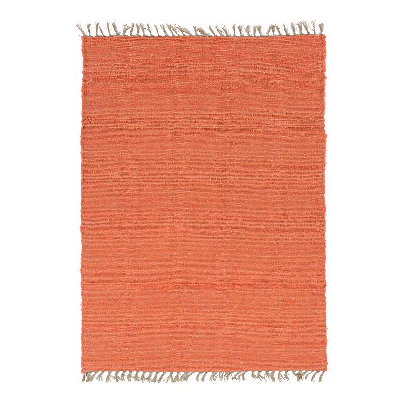 Linon Verginia Berber Coral Rug, Orange, 3.5X5.5 Ft