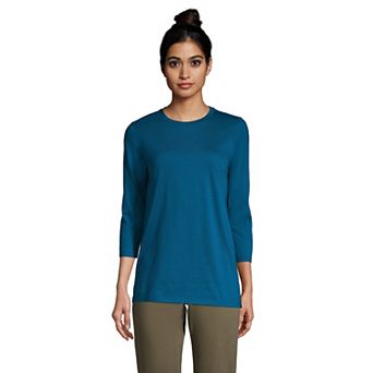 Women's Lands' End Supima Cotton Crewneck Tunic
