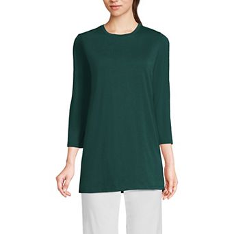 Women's Lands' End Supima Cotton Crewneck Tunic