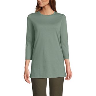 Women's Lands' End Supima Cotton Crewneck Tunic