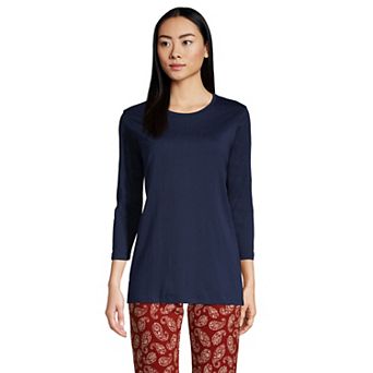 Women's Lands' End Supima Cotton Crewneck Tunic