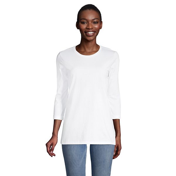 Women's Lands' End Supima Cotton Crewneck Tunic