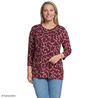 Plus Size Lands' End Supima Cotton Relaxed Fit Crewneck Tunic