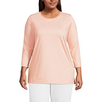 Plus Size Lands' End Supima Cotton Relaxed Fit Crewneck Tunic