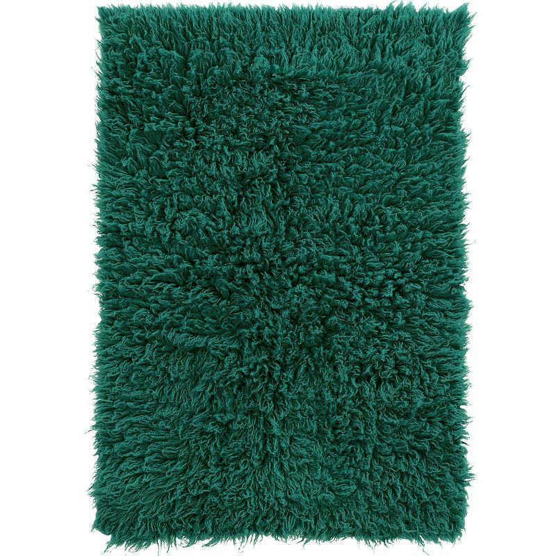 Linon New Flokati Emerald Rug, Green, 5X8 Ft