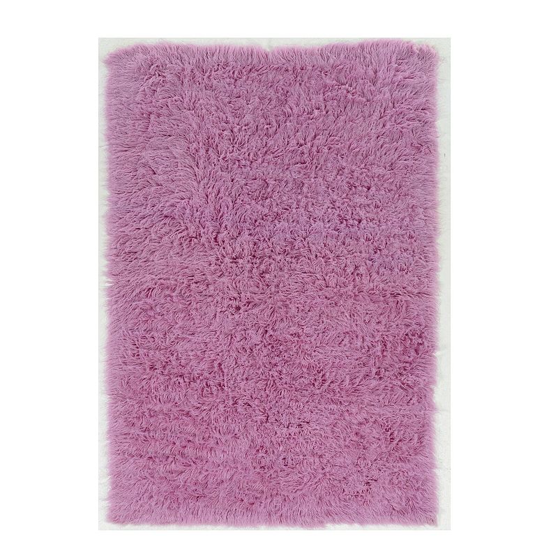 Linon New Flokati Lilac Rug, Purple, 8X10 Ft