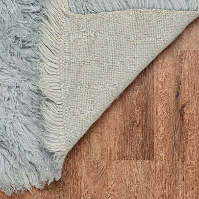 Linon New Flokati Light Grey Rug