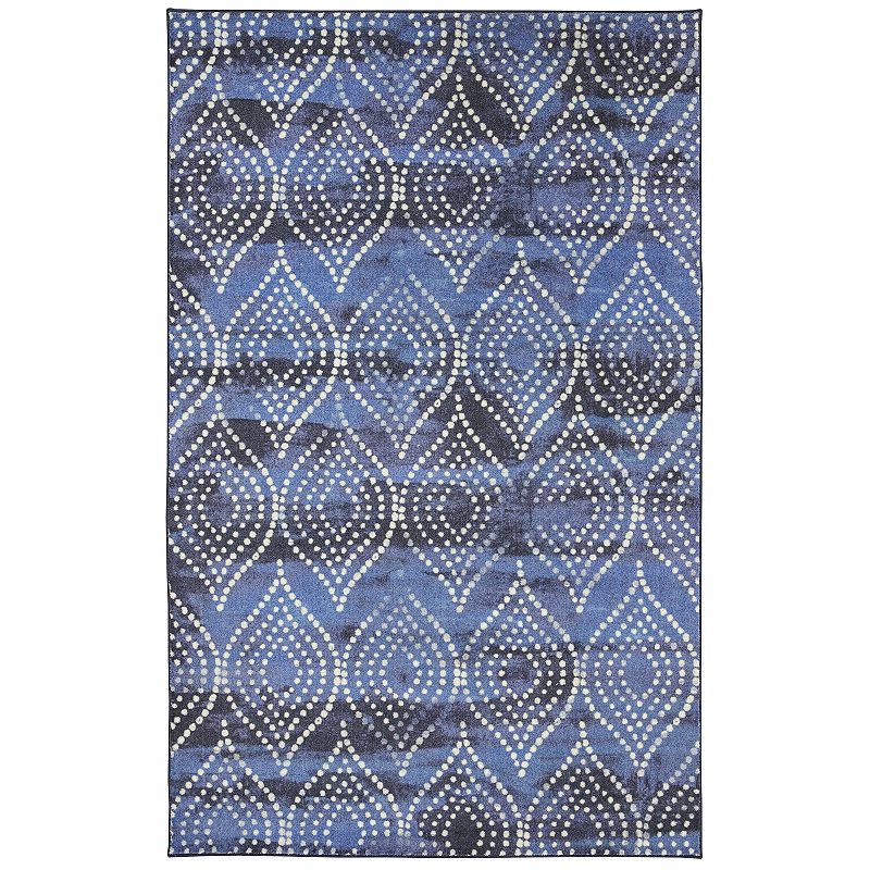 Mohawk Home Prismatic EverStrand Batik Ogee Rug, Blue, 5X8 Ft