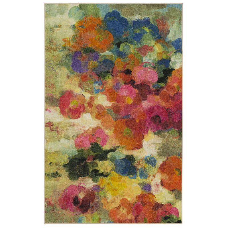 Mohawk Home Prismatic EverStrand Blurred Blossoms Rug, Purple, 5X8 Ft
