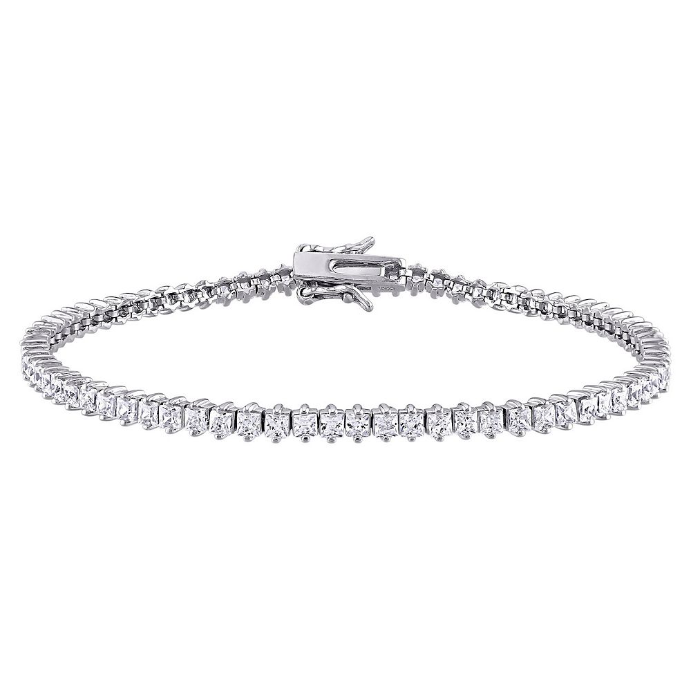 ☆人気☆【TATIANA】☆Pearl and Color Cubic jewel Bracele.t☆ White Cubic Zirconia Platinum Over Sterling Silver Bracelet
