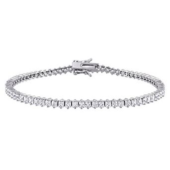 Stella Grace Sterling Silver Cubic Zirconia Tennis Bracelet