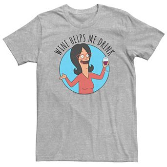 Men's Bobs Burgers Linda Wine Helps Me Drink Tee