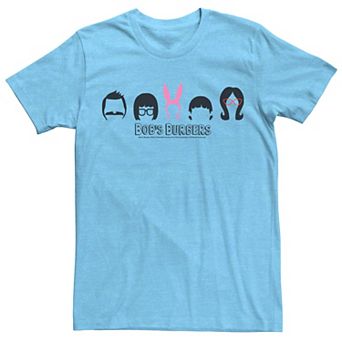 Men's Bob's Burgers Hair Silhouettes Line Up Tee