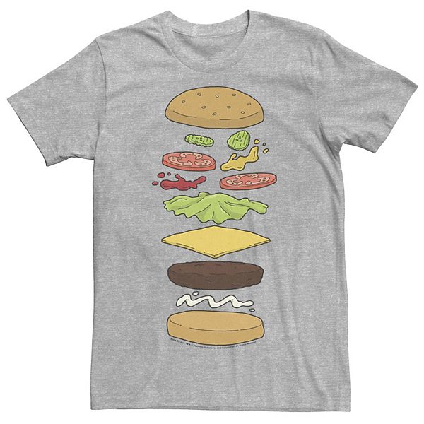 Men's Bobs Burgers Burger Diagram Tee