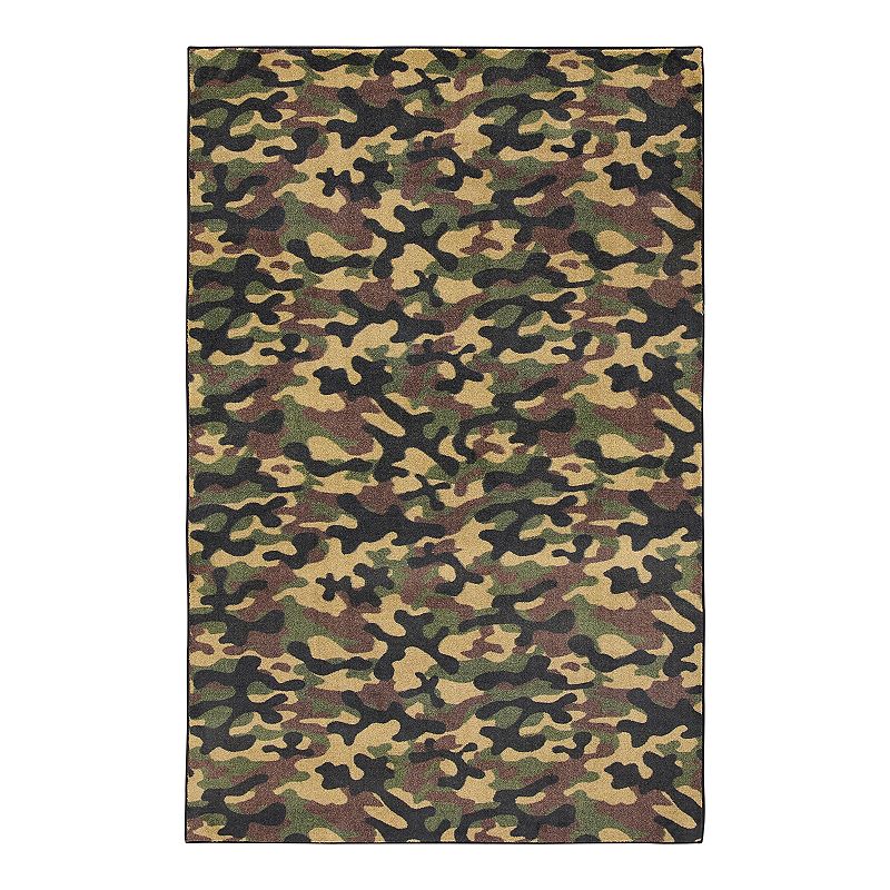 Mohawk Home Kids Prismatic Camouflage Everstrand Rug, Black, 8X10 Ft