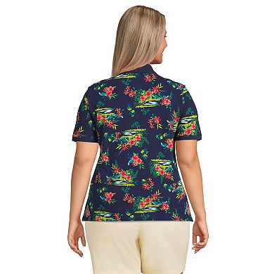 Plus Size Lands' End Mesh Supima Cotton Polo Shirt