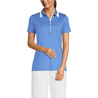 Petite Lands' End Supima Cotton Short Sleeve Polo Shirt