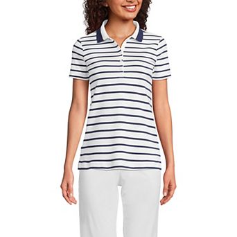 Petite Lands' End Supima Cotton Short Sleeve Polo Shirt