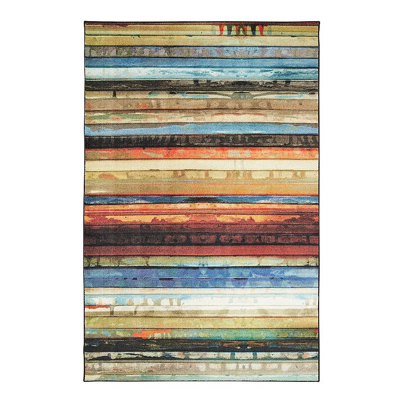 Mohawk Home Prismatic EverStrand Artist Stripe Rug, Multicolor, 5X8 Ft