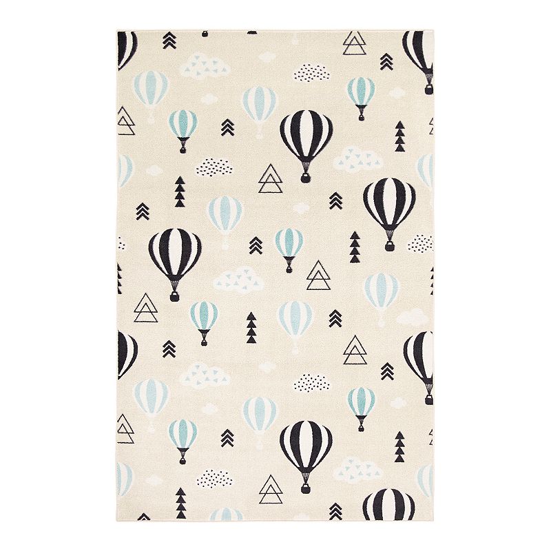 Mohawk Home Kids Prismatic Balloon Ride EverStrand Rug, Blue, 3.5X5 Ft