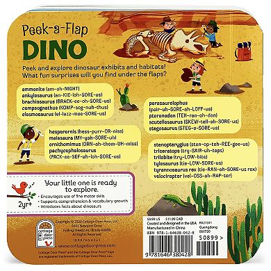 Peek-A-Flap Dino Book by Cottage Door Press