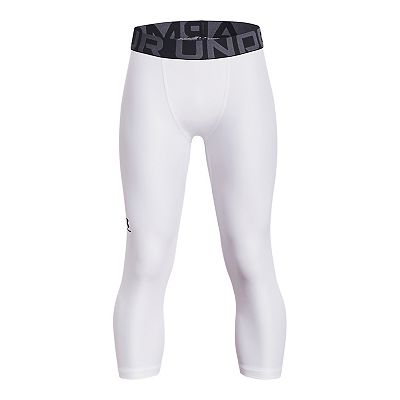 Pantalon Chauffant Under Armour – Garçon, Blanc, Taille L, Compression, Athlétique, Occasion Parfait