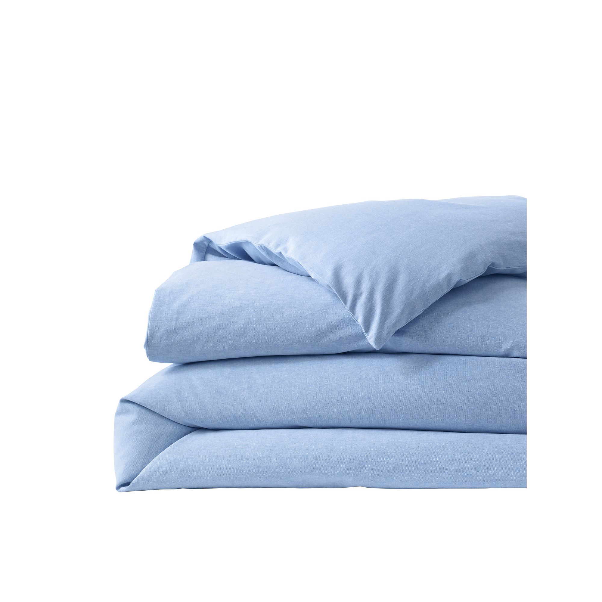 72510913 Lands End Oxford Solid Duvet Cover, Silver Lake Bl sku 72510913