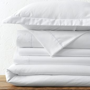 Lands' End No Iron Supima Solid Duvet Cover, Sham or Bedskirt