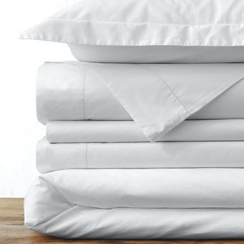 Lands' End 300 Supima Percale Solid Duvet Cover or Shams