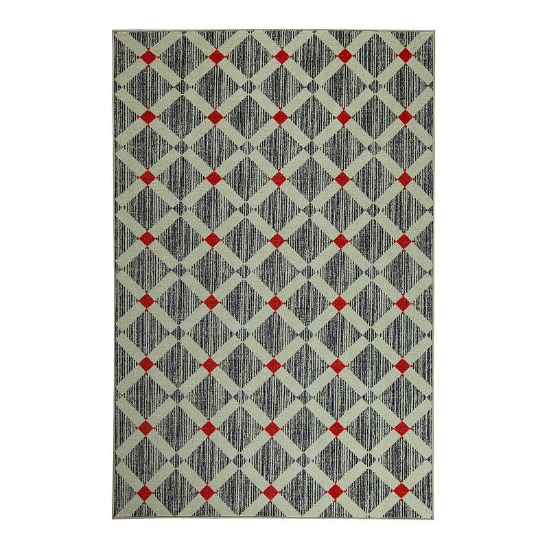 Mohawk Home Prismatic EverStrand Wheaton Diamond Rug, Beig/Green, 8X10 Ft