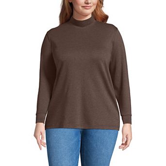 Plus Size Lands' End Relaxed Mockneck Top