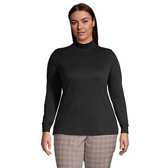 Plus Size Lands' End Relaxed Mockneck Top