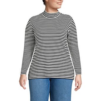 Plus Size Lands' End Relaxed Mockneck Top