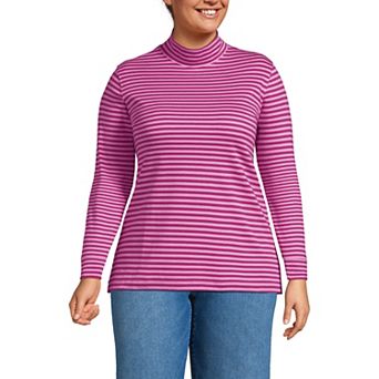 Plus Size Lands' End Relaxed Mockneck Top