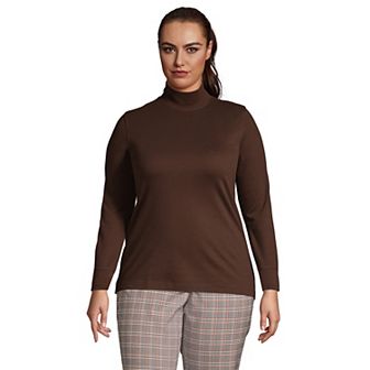 Plus Size Lands' End Relaxed Mockneck Top