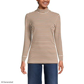 Women's Lands' End Relaxed Mockneck Top
