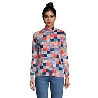 Women's Lands' End Relaxed Mockneck Top