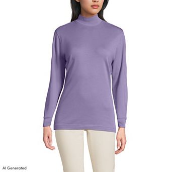 Women's Lands' End Relaxed Mockneck Top