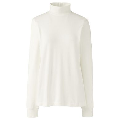 Petite Lands' End Relaxed Long Sleeve Mockneck Top