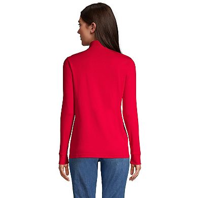Petite Lands' End Relaxed Long Sleeve Mockneck Top