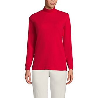 Petite Lands' End Relaxed Long Sleeve Mockneck Top