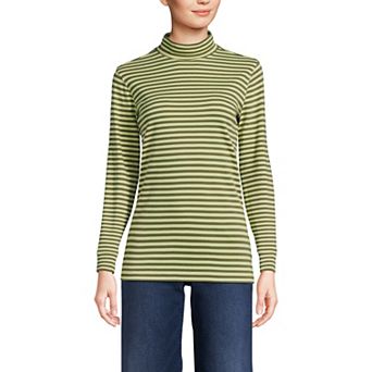 Petite Lands' End Relaxed Long Sleeve Mockneck Top