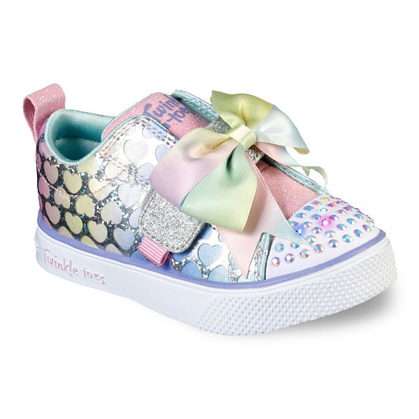 Skechers Twinkle Toes Twinkle Breeze 2 0 Hearts Glitz Toddler Girls Light Up Shoes